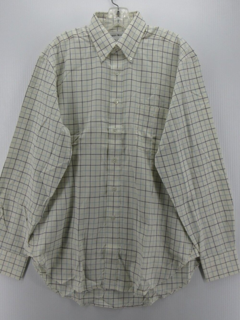 Dunhill Shirt Medium White Alfred Button Down Check Heritage England